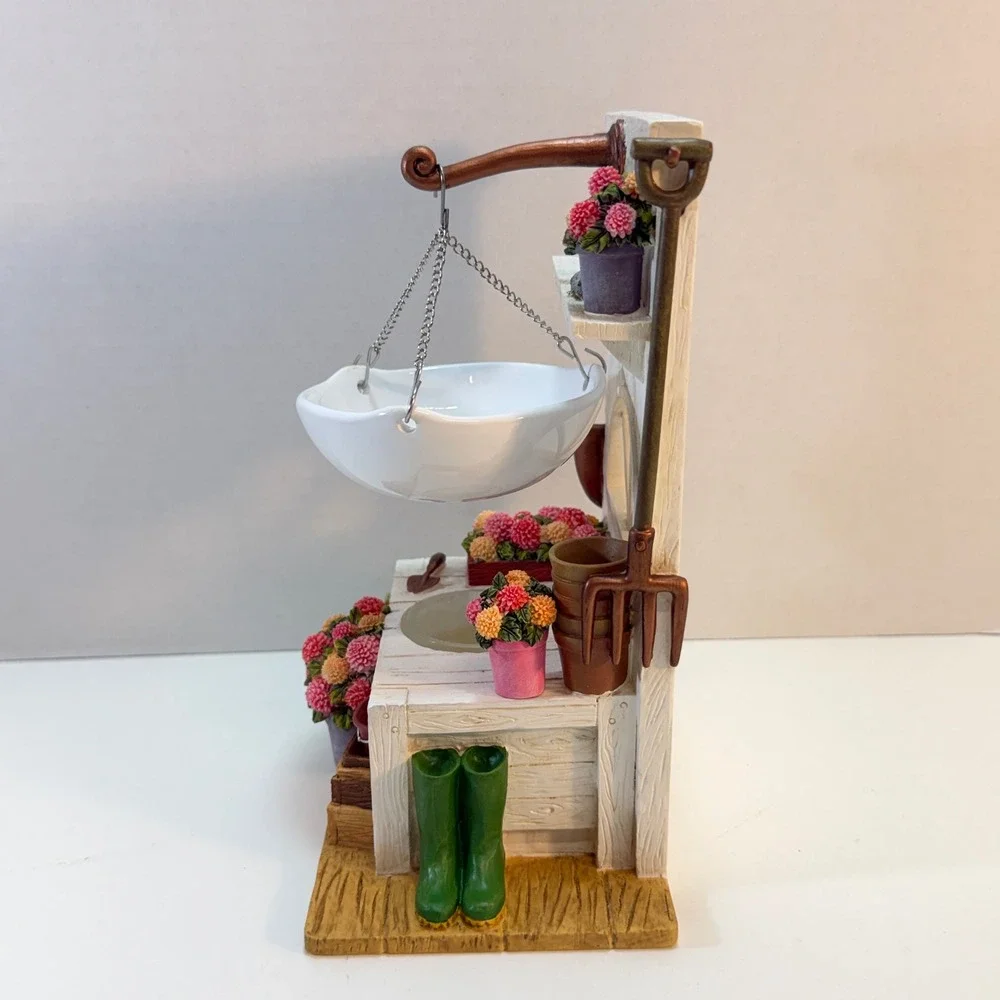 Yankee Candle Wax Warmer Home Decor Multicolor Gardening Potting Bench Figurine